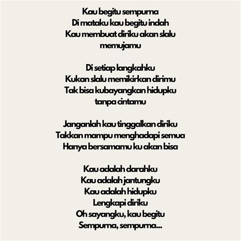 Lirik Lagu Sempurna - Andra and the BackBone