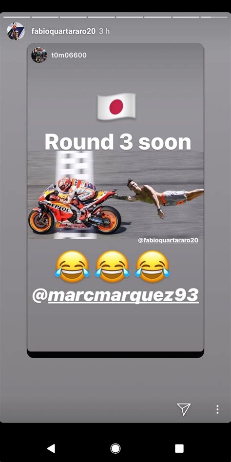 Fabio's Instagram story : motogp