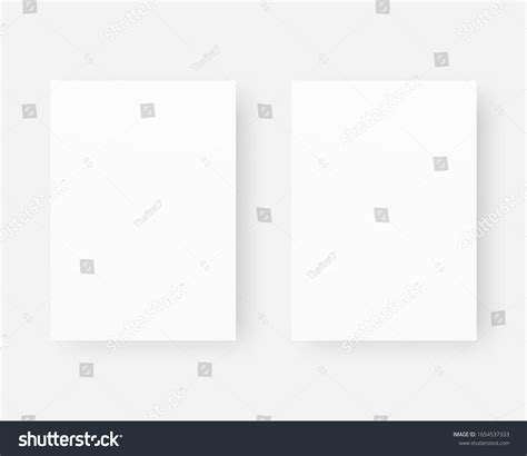 Blank White Papers Mockup Isolated On Stock Vector (Royalty Free ...