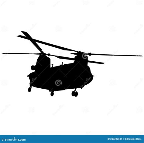 CH-47 Chinook Twin-engine Transport Helicopter With Tandem Rotor Arrangement. Ch 47 Chinook ...