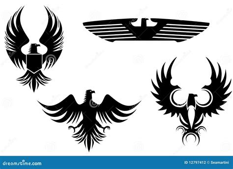 Eagle tattoos stock vector. Illustration of animal, american - 12797412