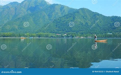 Shikara ride in Dal lake-2 stock photo. Image of mountain - 96410232