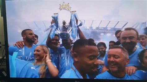 Menchester City #mcfc celebrate winning the English Premier League #epl ...