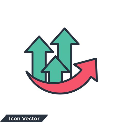 growth icon logo vector illustration. Graph symbol template for graphic ...