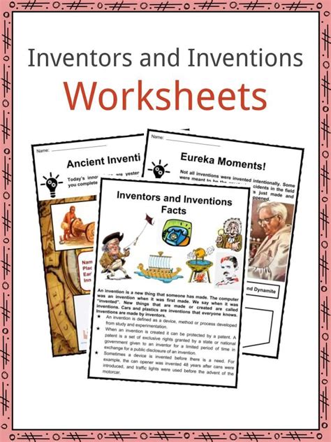 Inventors and Inventions Facts & Worksheets for Kids Homeschool Study ...