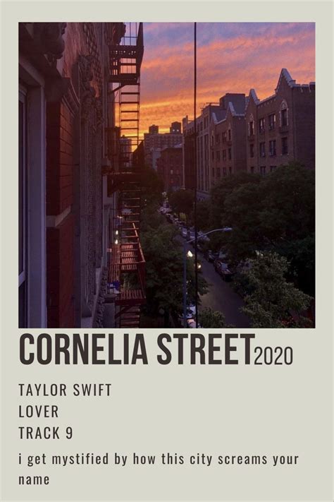 cornelia street lover Taylor swift minimalist poster polaroid in 2022 ...