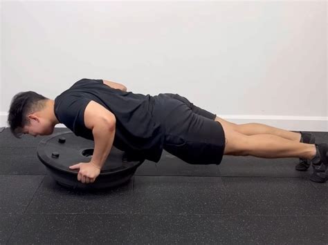 BOSU Ball Isometric Push Up — Rehab Hero