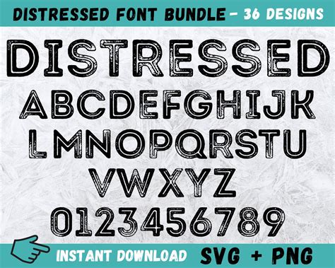 Distressed Font SVG Grunge Font Svg Grunge Vintage Font Svg | Etsy in 2022 | Distressed font ...