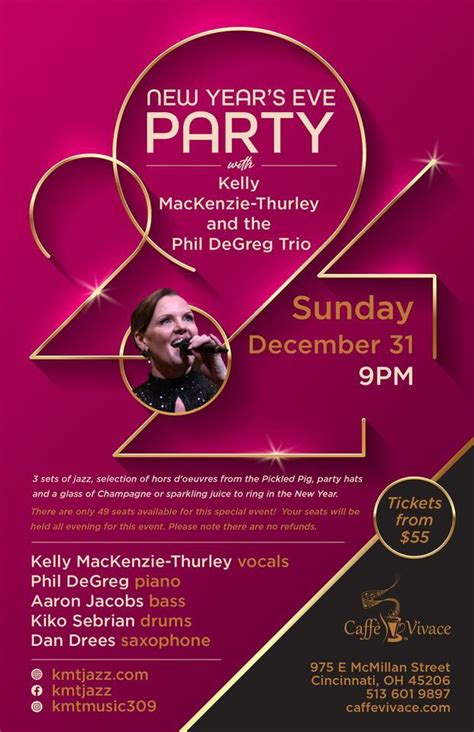 Caffè Vivace New Years Eve Party With Kelly MacKenzie-Thurley and the Phil DeGreg Trio, Caffè ...