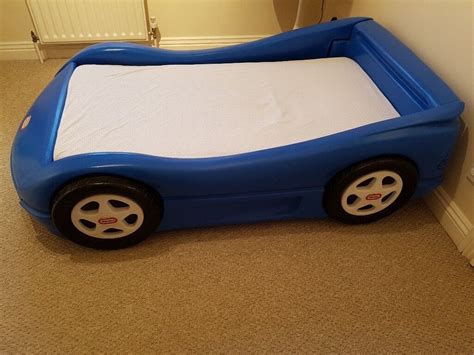 Little Tikes blue racing car toddler bed | in Downton, Wiltshire | Gumtree