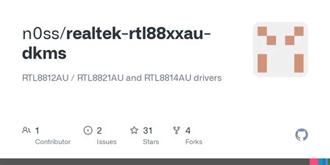 GitHub - n0ss/realtek-rtl88xxau-dkms: RTL8812AU / RTL8821AU and RTL8814AU drivers