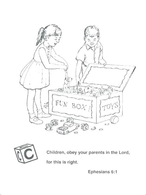 Children Obey Your Parents Coloring Page at GetColorings.com | Free ...