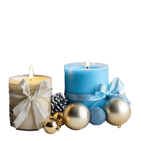 Blue And Golden Aroma Candles And Christmas Toys On Wooden Rustic Table, Christmas Wood, Rustic ...