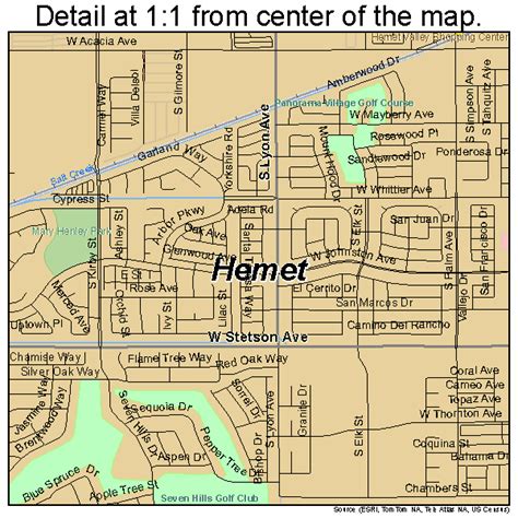 Hemet California Street Map 0633182