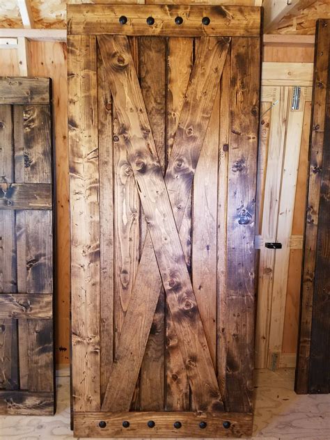 X Brace Barn Door Sliding Wooden Door Custom Barn Doors | Etsy