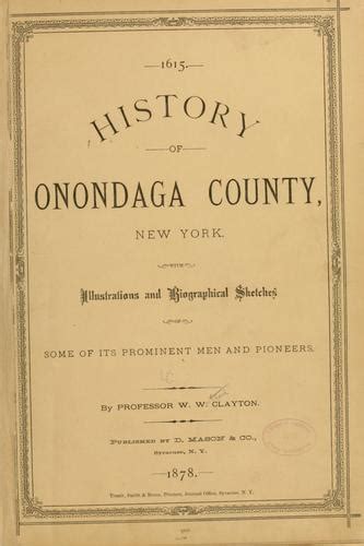 History of Onondaga County, New York. by W.W Clayton | Open Library