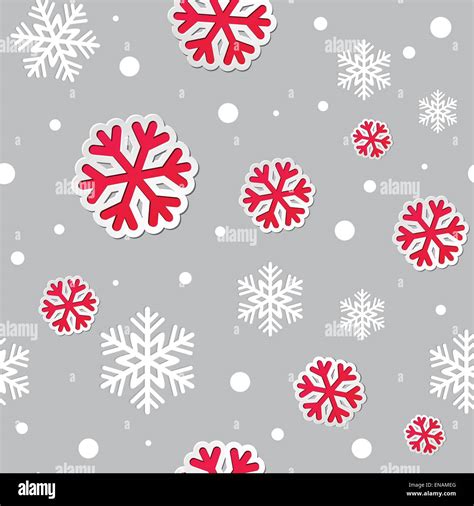 Vector Abstract Christmas seamless background with snowflakes Stock ...