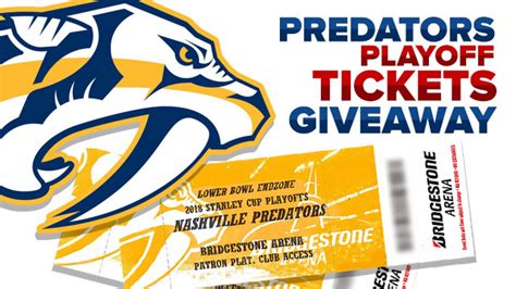 Nashville Predators Playoffs Tickets Giveaway