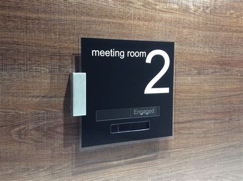 Top Notch Meeting Room Sliding Door Signs • Vacant • Engaged • what will yours say? http://www ...