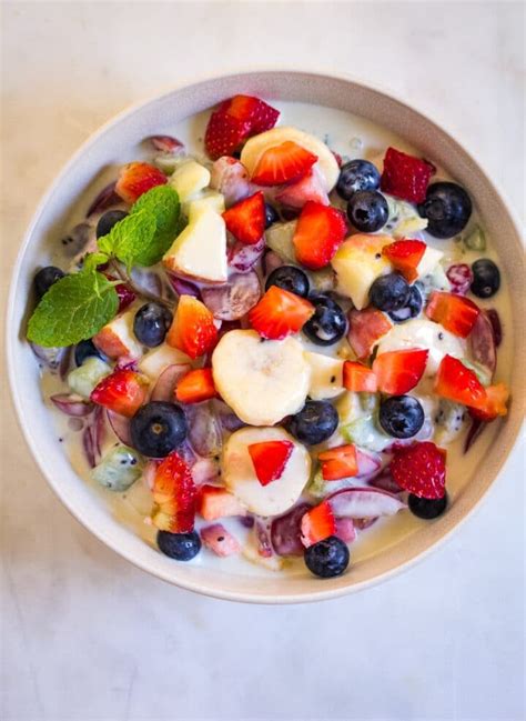 Fruit Salad with Condensed Milk - I Knead to Eat