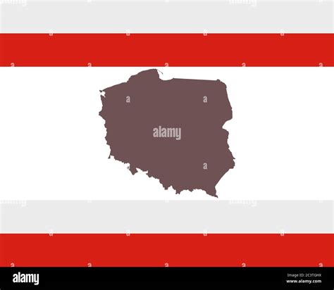 Map of Poland on background with flag Stock Photo - Alamy