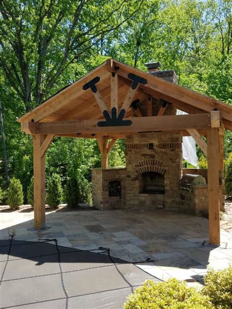 A Backyard Pavilion with a Fireplace Serves As a Multi-Purpose Outdoor Living Space - OZCO ...