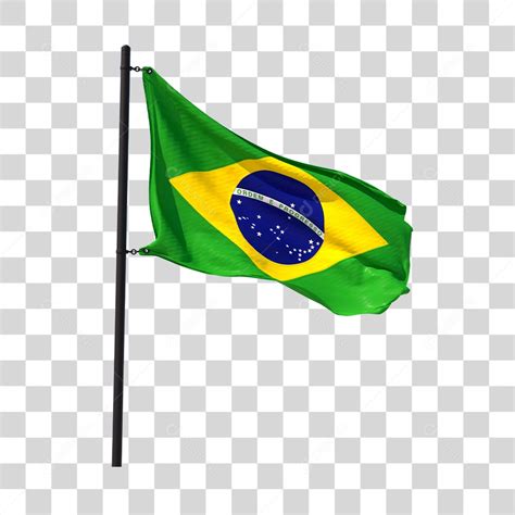 Bandeira do Brasil Elemento 3D PNG Transparente [download] - Designi