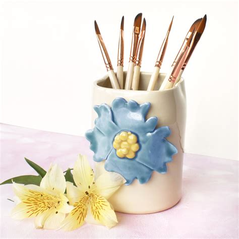 Special Edition Ceramic Brush Holder - Blue - Unique Shopping for ...