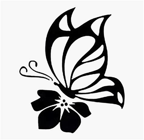 Illustration And Vector Arts - Butterfly On Flower Decal, HD Png ...