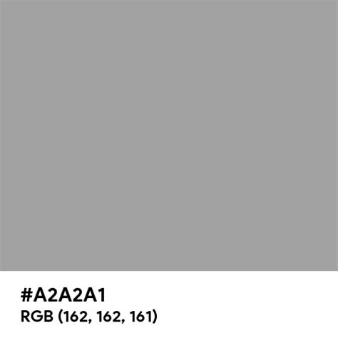 Silver (Pantone) color hex code is #A2A2A1