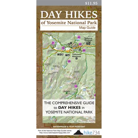 Day Hikes Of Yosemite National Park Map Guide | lupon.gov.ph