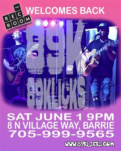 89 Klicks @ The Rec Room, Barrie, The Rec Room, Barrie, June 1 2024 ...