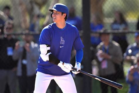 Shohei Ohtani hits home run in first live spring training batting ...