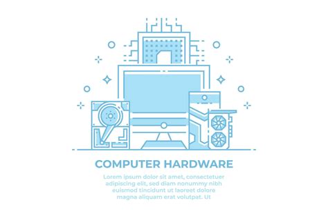 Computer Hardware Linear Design 1122050 Vector Art at Vecteezy