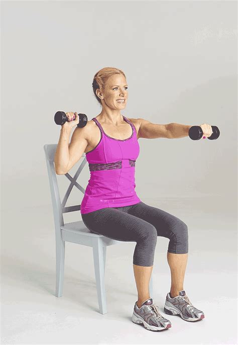 4 Toning Moves You Can Do With A Chair | Senior fitness, Exercise ...