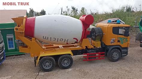 MOBIL TRUK MOLEN BETON COR MIXER - SIMULASI PROSES PENGECORAN JEMBATAN ...