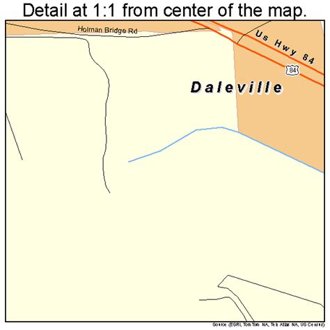 Daleville Alabama Street Map 0119360