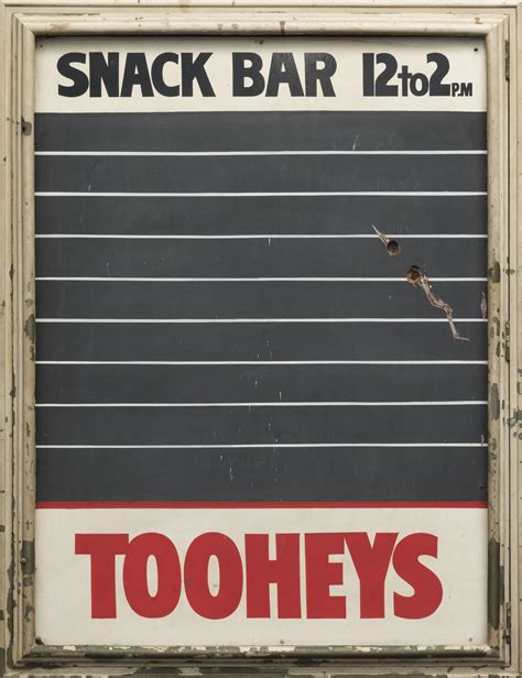 Toohey's snack bar sign | Fairfield City Heritage Collection