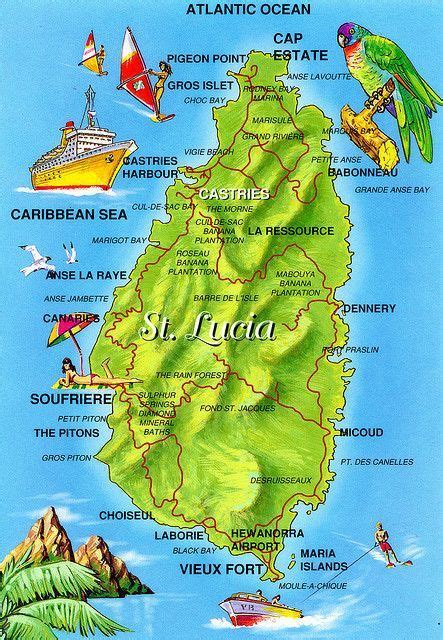 Santa Lucia, St Lucia Honeymoon, Castries, Iver, Caribbean Sea ...