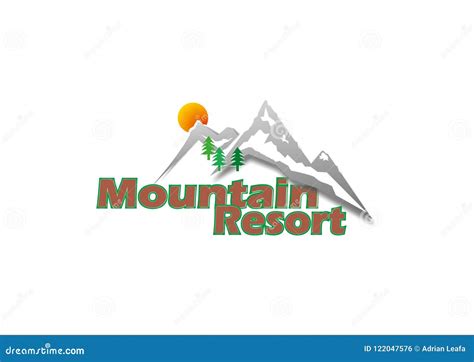 Mountain resort logo stock vector. Illustration of elements - 122047576