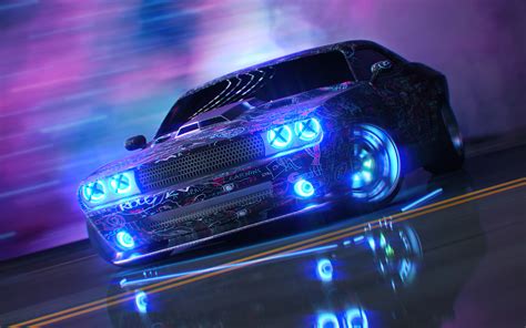 2560x1600 Dodge Challenger Neon Ride 5k Wallpaper,2560x1600 Resolution ...