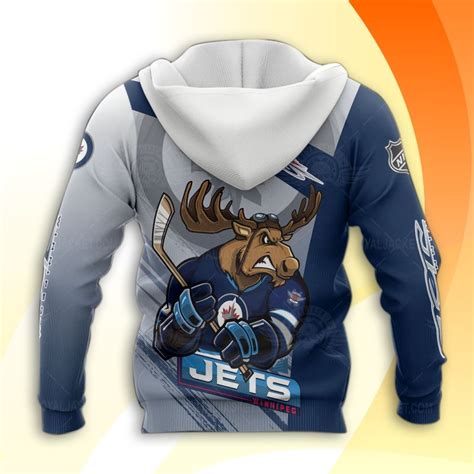 Winnipeg Jets Hockey Mascot 3d All Over Print Hoodie And Zip-Up ...