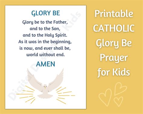 Glory Be to the Father Prayer Print Glory Be Prints Catholic - Etsy