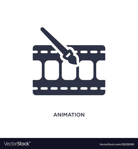 Animation icon on white background simple element Vector Image