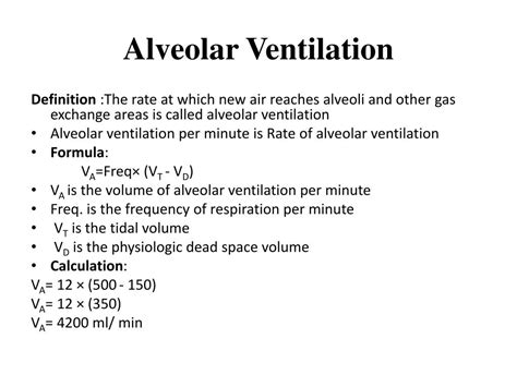 Total ventilation formula dead space - buildingqosa