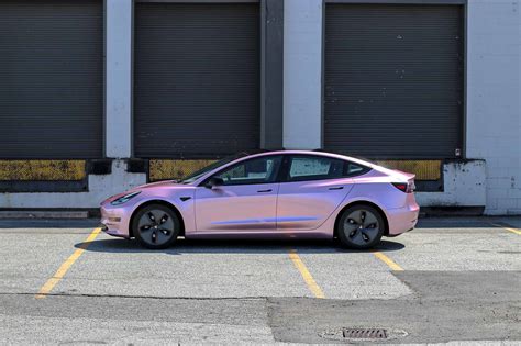 Pink Tesla Model 3 - Metal Pink Wrap | Twiisted Wrap