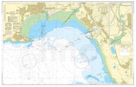 Nautical Chart - Admiralty Chart 1161 - Swansea Bay from Love Maps On...