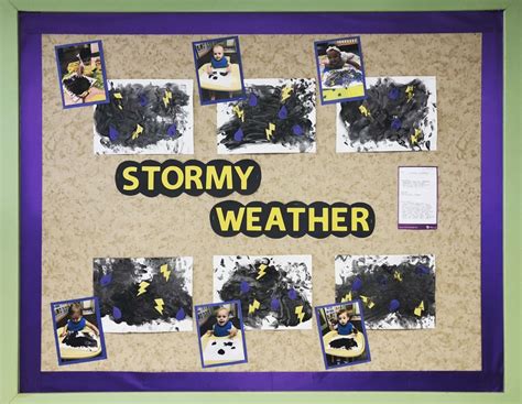 Stormy Weather. Bulletin Board. Infant Classroom. What’s The Weather Theme. | Weather activities ...