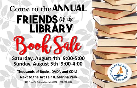 Friends of the Library Annual Book Sale – Suttons Bay Bingham District ...