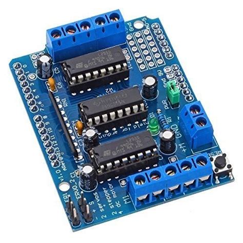 Elecmake L293D Motor Shield For Arduino - Blue : Amazon.in: Industrial & Scientific